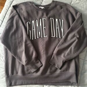 Women's Crewneck Sweater in Charcoal Gray